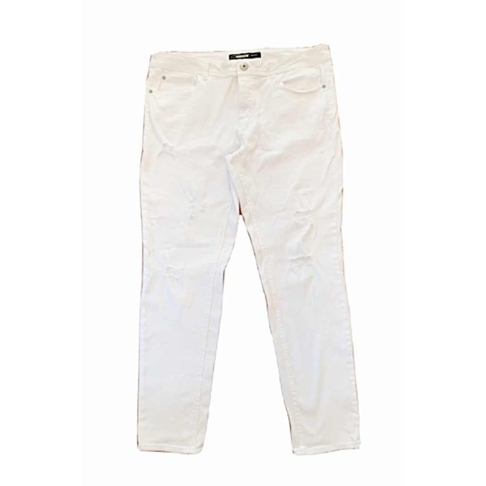 JORDACHE Chalk White Skinny Jeans | Size 16 | Chic Stretch Denim
